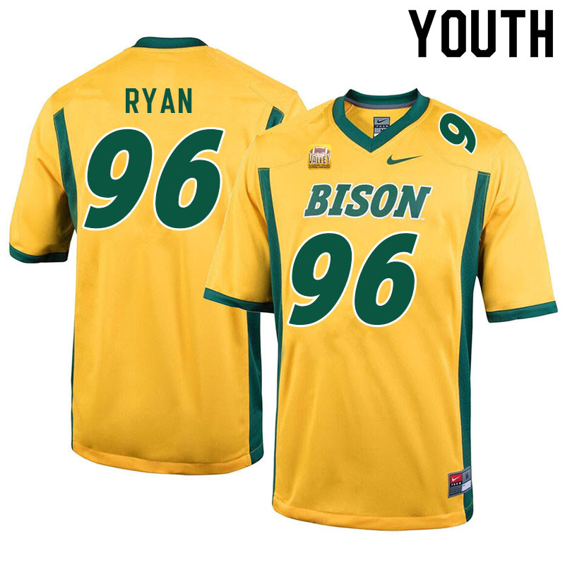 Youth #96 Reed Ryan North Dakota State Bison College Football Jerseys Sale-Yellow - Click Image to Close